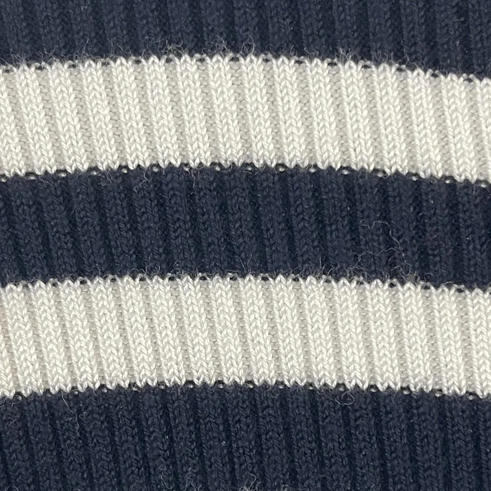 Michael Michael Kors‎ Sweater Womens Medium Black White Ribbed Striped Crewneck